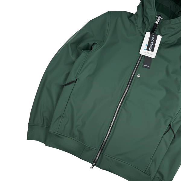 Stone Island 2025 Forest Green Soft Shell-R Jacket - Medium