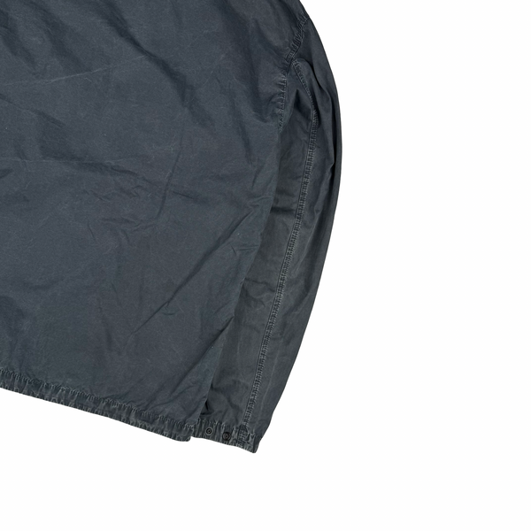 Stone Island 2022 Anthracite Cotton Zipped Overshirt - Small
