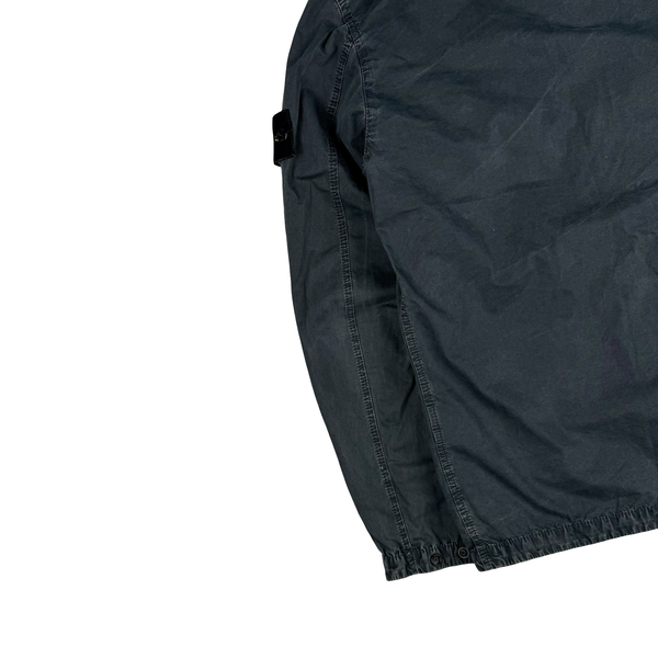 Stone Island 2022 Anthracite Cotton Zipped Overshirt - Small