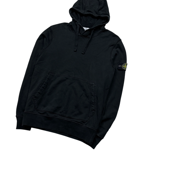 Stone Island Black 2022 Pullover Hoodie - Medium