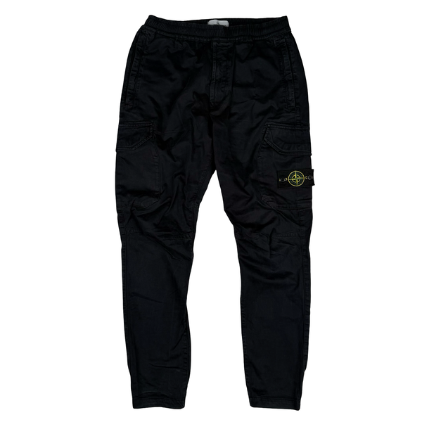 Stone Island 2019 Black Cargo RE T Trousers - Medium