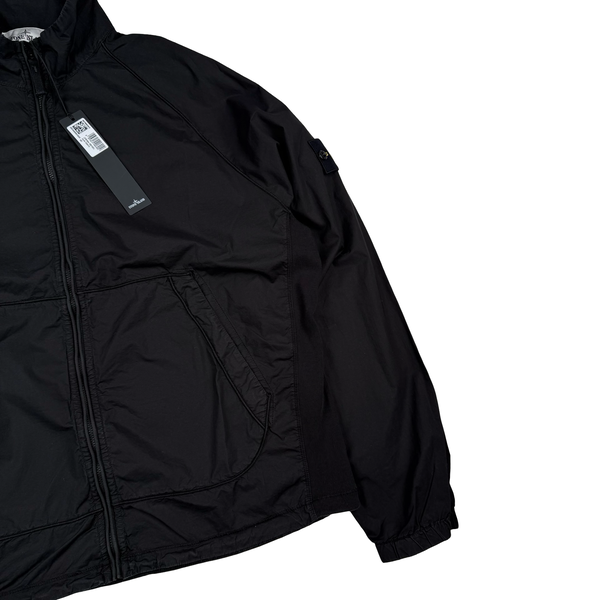 Stone Island 2026 Black Cotton Lightweight Zipped Track Jacket - Large/Medium