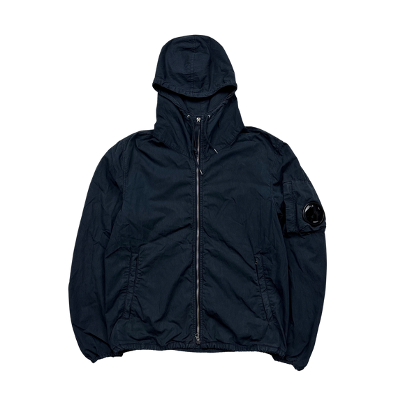 CP Company 50 Fili Navy Hooded Jacket - Medium