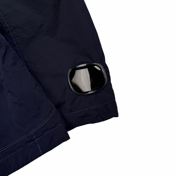 CP Company Jaeger - LeCoultre Blue check/Navy Reversable Goggle Watch Finder Cotton Blend Jacket - Large