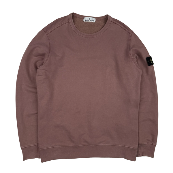 Stone Island 2018 Blush Pink Cotton Crewneck Sweatshirt - Large