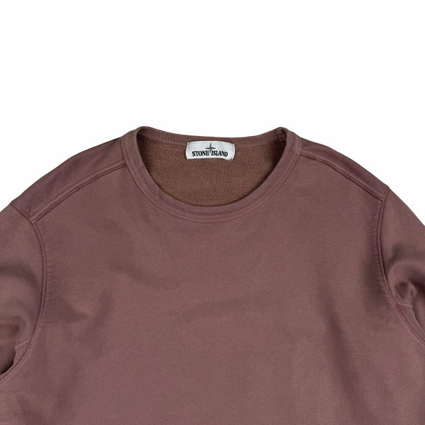 Stone Island 2018 Blush Pink Cotton Crewneck Sweatshirt - Large