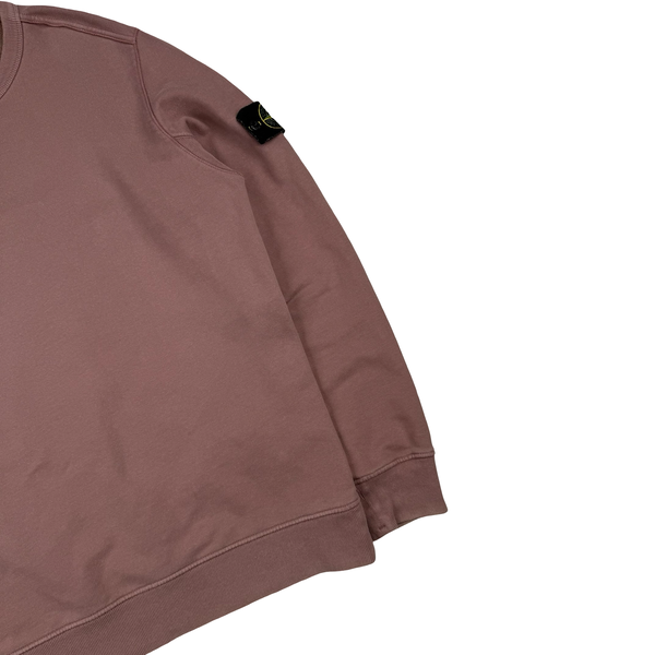 Stone Island 2018 Blush Pink Cotton Crewneck Sweatshirt - Large