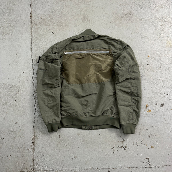 Stone Island 2018 Olive Shadow Project Naslan Garment Dyed Bomber Jacket - Small