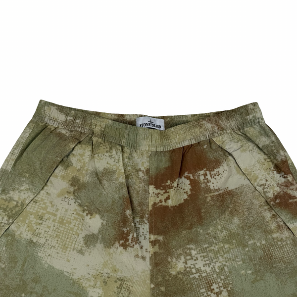 Stone Island 2024 Dissolving Grid Camo Cargo Trousers - XL