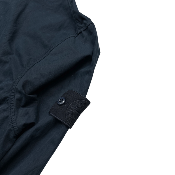 Stone Island 2019 Navy Ghost Cotton Resin Smock - Medium