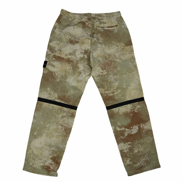 Stone Island 2024 Dissolving Grid Camo Cargo Trousers - XL