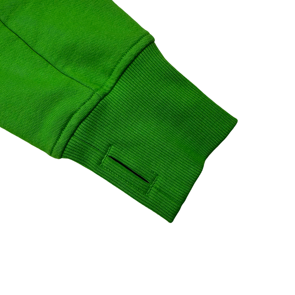 CP Company Green Hooded Full Face Zipped Cotton Goggle Lens View Jumper - Medium