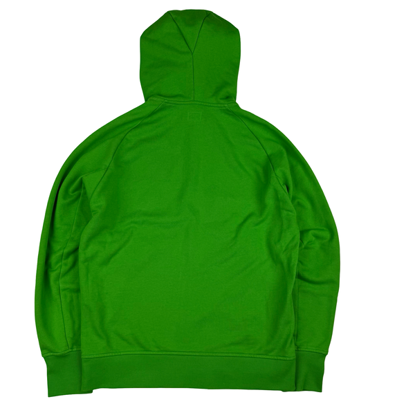 CP Company Green Hooded Full Face Zipped Cotton Goggle Lens View Jumper - Medium