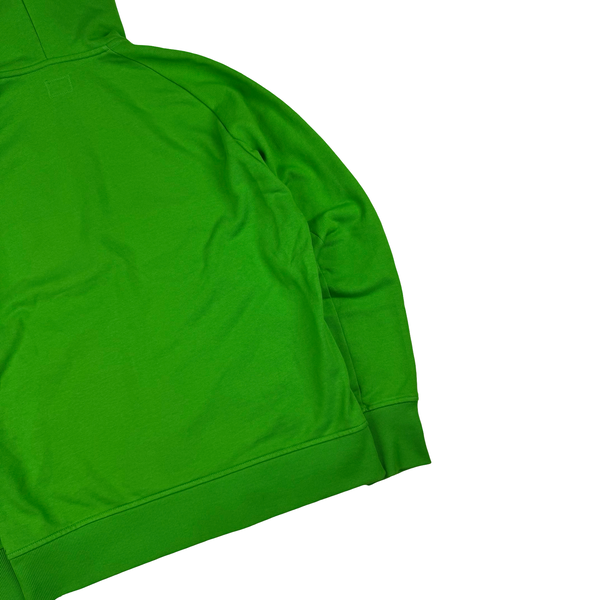CP Company Green Hooded Full Face Zipped Cotton Goggle Lens View Jumper - Medium