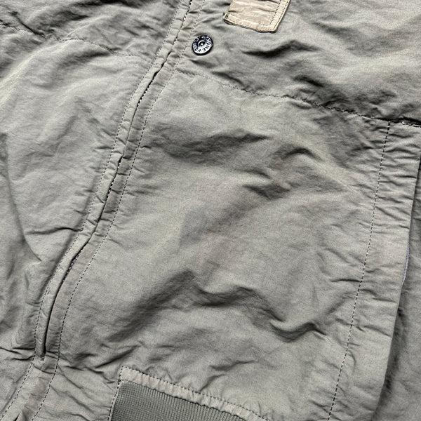 Stone Island 2018 Olive Shadow Project Naslan Garment Dyed Bomber Jacket - Small