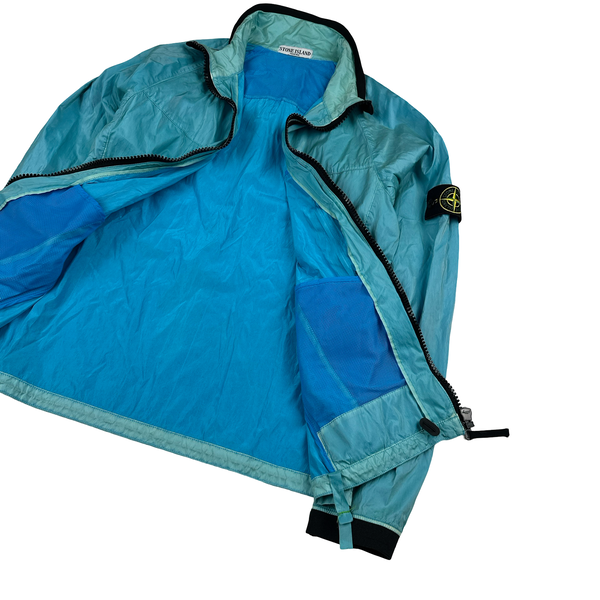 Stone Island 2009 Baby Blue Silk Prismatic Jacket - Large