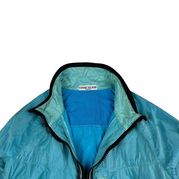 Stone Island 2009 Baby Blue Silk Prismatic Jacket - Large