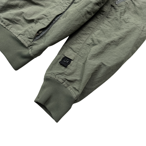 Stone Island 2018 Olive Shadow Project Naslan Garment Dyed Bomber Jacket - Small