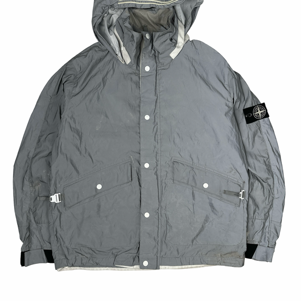 Stone Island 2011 Rare Archive Silver Reflective Jacket - XL