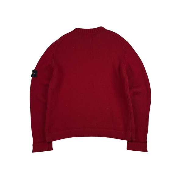 Stone Island AW/2001 Heavyweight Wool Knit Crewneck Jumper - XXL