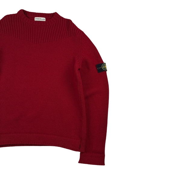 Stone Island AW/2001 Heavyweight Wool Knit Crewneck Jumper - XXL