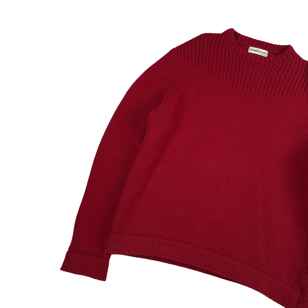 Stone Island AW/2001 Heavyweight Wool Knit Crewneck Jumper - XXL
