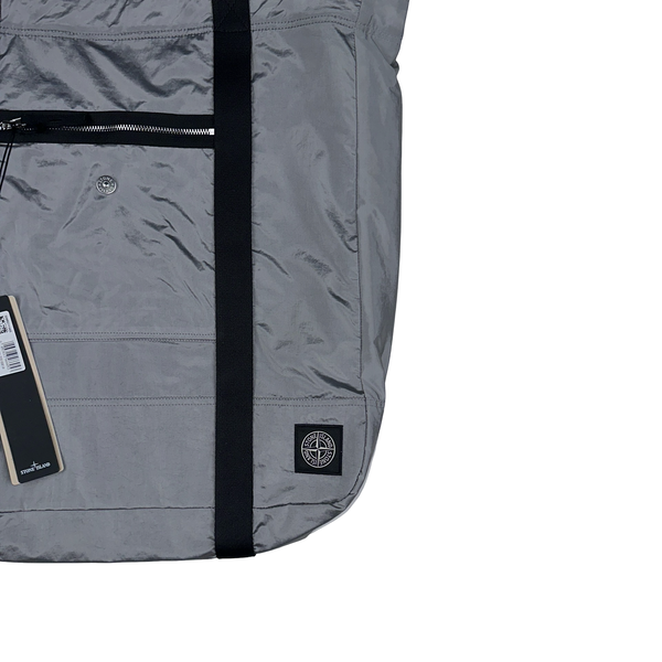 Stone Island 2025 Grey Nylon Metal Compass Shoulder/Tote Bag