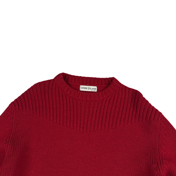 Stone Island AW/2001 Heavyweight Wool Knit Crewneck Jumper - XXL