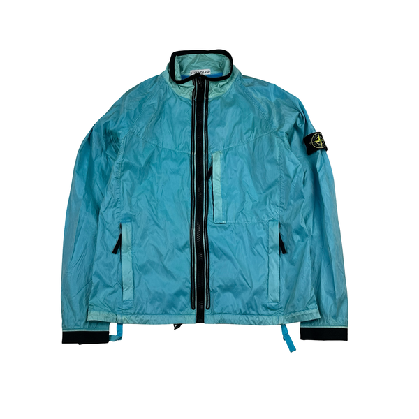 Stone Island 2009 Baby Blue Silk Prismatic Jacket - Large