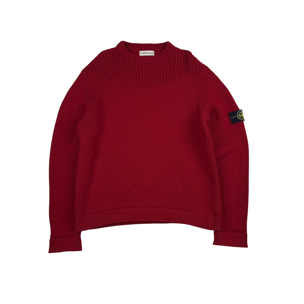Stone Island AW/2001 Heavyweight Wool Knit Crewneck Jumper - XXL