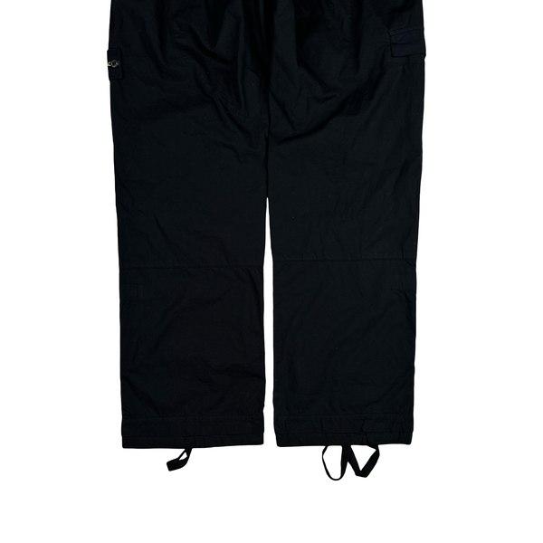 Stone Island 2010 Black Loose Cotton Cargo Trousers - Small