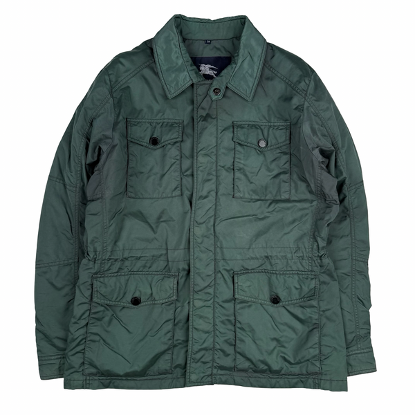 Burberry Nova Check Green Lined Collared Jacket - Medium