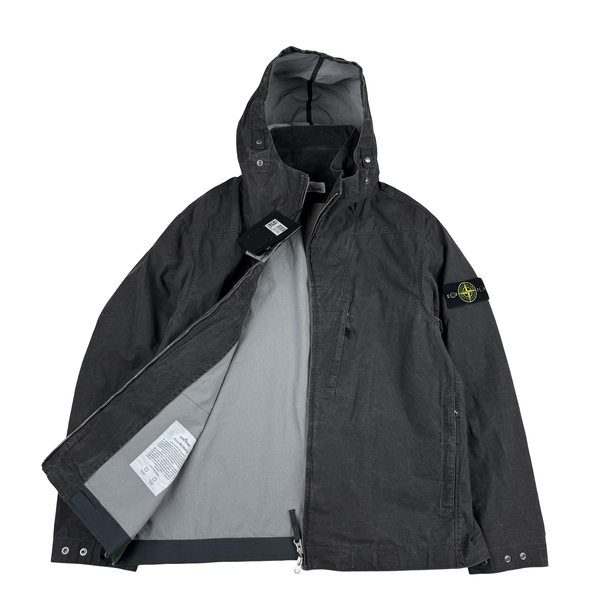 Stone Island No Seasons Tela Resinata Hooded Windbreaker Jacket - XL