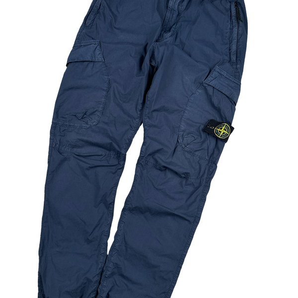 Stone Island 2019 Navy Lightweight RE T Cargo Trousers - 30"