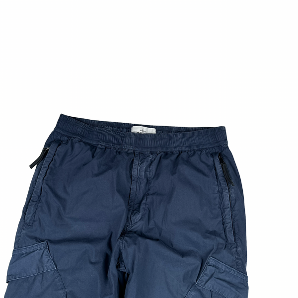 Stone Island 2019 Navy Lightweight RE T Cargo Trousers - 30"