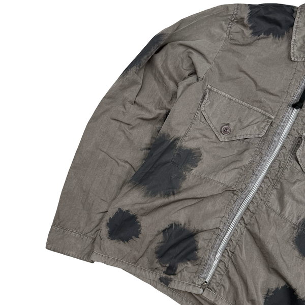CP Company Grey Eco Chrome-R Seed 2 Painted Overshirt Jacket - Medium