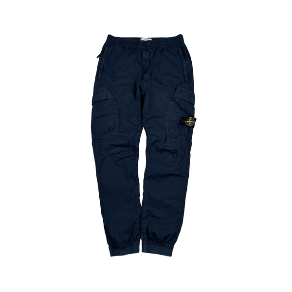 Stone Island 2019 Navy Lightweight RE T Cargo Trousers - 30"