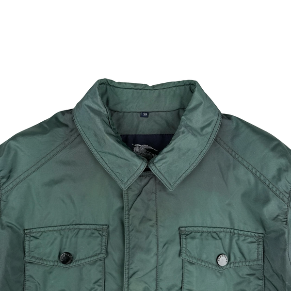 Burberry Nova Check Green Lined Collared Jacket - Medium