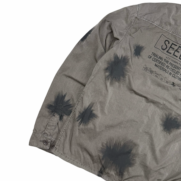 CP Company Grey Eco Chrome-R Seed 2 Painted Overshirt Jacket - Medium