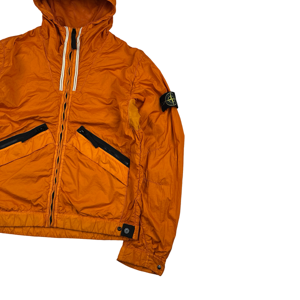 Stone Island 2012 Orange Membrana TC Hooded Jacket - Medium