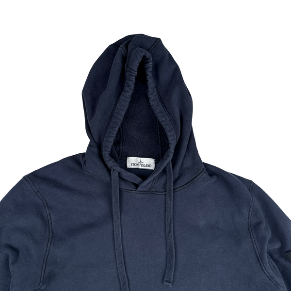 Stone Island 2020 Navy Cotton Pullover Hoodie - Medium