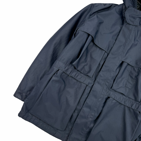 Stone Island Nylam 1999 Navy Vintage Green Edge Duel Layer Multi-pocket Jacket - Large
