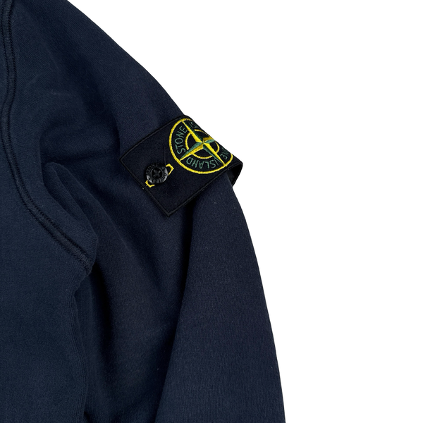 Stone Island 2020 Navy Cotton Pullover Hoodie - Medium