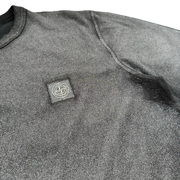 Stone Island 2026 Charcoal Hand Sprayed Cotton Reflective T-shirt - Large