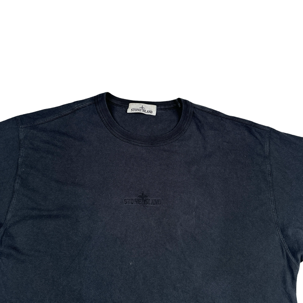 Stone Island 2023 Black Spellout Short Sleeved T Shirt - Large