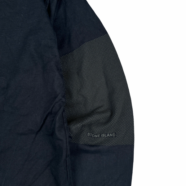 Stone Island 2025 Navy Spellout Longsleeve T-Shirt - Large