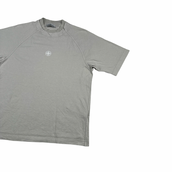 Stone Island 2023 Grey Logo Short Sleeved T Shirt - Medium