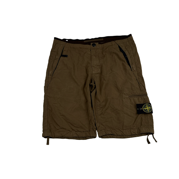 Stone Island 2012 Brown Cotton Cargo Shorts - 30"