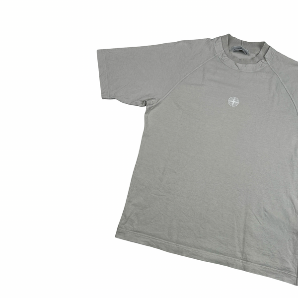 Stone Island 2023 Grey Logo Short Sleeved T Shirt - Medium