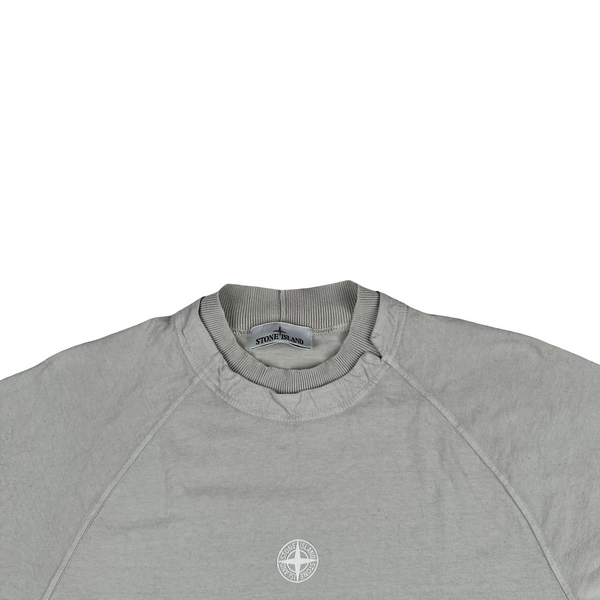 Stone Island 2023 Grey Logo Short Sleeved T Shirt - Medium